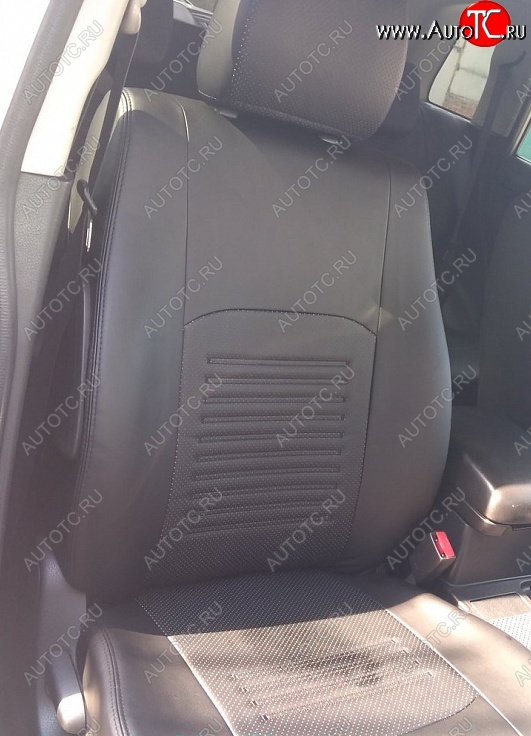 7 399 р. Чехлы для сидений Lord Autofashion Турин (экокожа)  Nissan Tiida  1 хэтчбэк (2004-2007) (Чёрный, вставка чёрная)