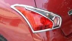 4 749 р. Накладки на фонари СТ Nissan Tiida 2 хэтчбек C12 (2011-2019) (Неокрашенные). Увеличить фотографию 1