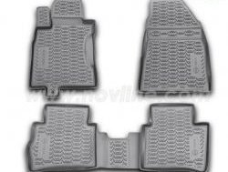 Комплект ковриков в салон (рестайлинг) Element 4 шт. (полиуретан) Nissan (Нисан) Tiida (Тиида)  2 хэтчбек (2011-2019) 2 хэтчбек C12