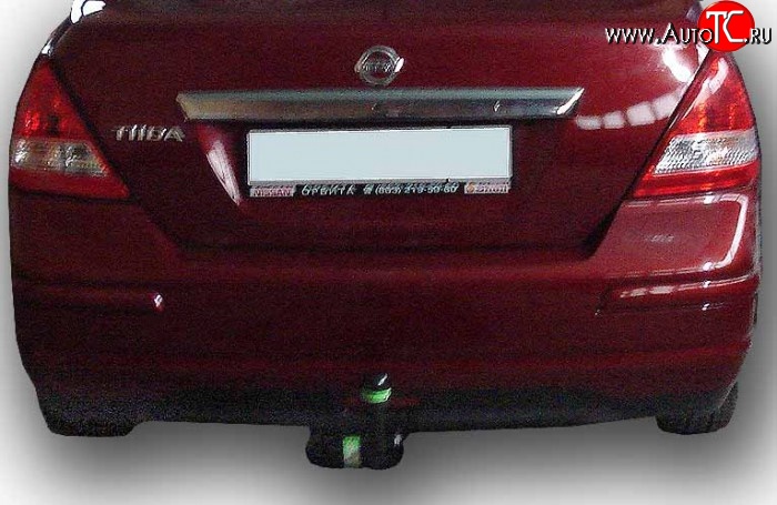 6 999 р. Фаркоп (седан) Лидер Плюс Nissan Tiida 1 седан C11 рестайлинг (2010-2014) (Без электропакета)
