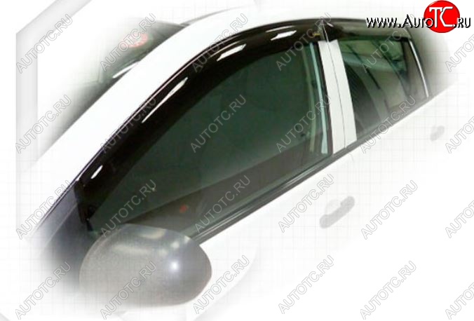2 079 р. Дефлектора окон (JY12, NY12) CA-Plastic  Nissan Wingroad  3 Y12 (2005-2018) (Classic полупрозрачный, Без хром.молдинга, Крепление только на скотч)