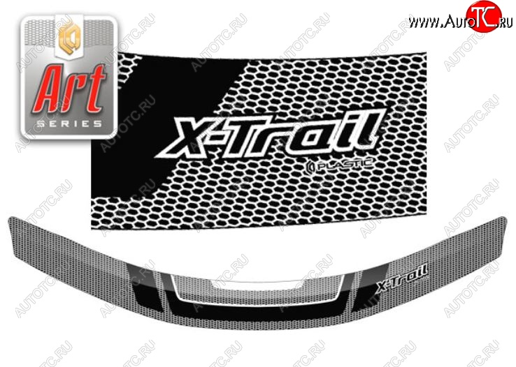 2 099 р. Дефлектор капота CA-Plastiс  Nissan X-trail  3 T32 (2013-2022) (Серия Art графит)