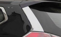 4 199 р. Накладки на задние стойки СТ  Nissan X-trail  3 T32 (2017-2022) (Неокрашенные). Увеличить фотографию 1