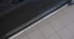 21 749 р. Защита порогов с круглыми вставками для ног из овальной трубы диаметром 75x42 мм Russtal Nissan X-trail 3 T32 рестайлинг (2017-2022). Увеличить фотографию 3