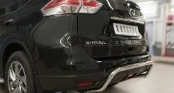 11 449 р. Защита заднего бампера (Ø42 мм волна, нержавейка) Russtal  Nissan X-trail  3 T32 (2017-2022). Увеличить фотографию 2
