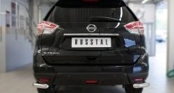 12 999 р. Защита заднего бампера (Ø63 мм уголки, нержавейка) Russtal  Nissan X-trail  3 T32 (2017-2022). Увеличить фотографию 1