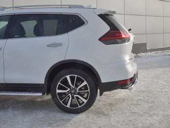 18 449 р. Защита заднего бампера (Ø63 и 42 мм , нержавейка) RUSSTAL Nissan X-trail 3 T32 рестайлинг (2017-2022). Увеличить фотографию 3