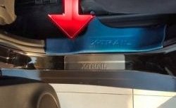 8 599 р. Накладки на порожки автомобиля CT v1  Nissan X-trail  3 T32 (2017-2022). Увеличить фотографию 3