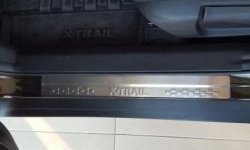 2 399 р. Накладки на порожки автомобиля СТ v2  Nissan X-trail  3 T32 (2017-2022). Увеличить фотографию 2