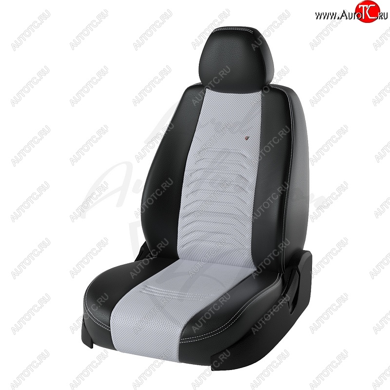 7 799 р. Чехлы для сидений Lord Autofashion Денвер (экокожа)  Nissan X-trail  3 T32 (2017-2022) (Чёрный, вставка белая)