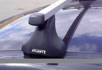 7 099 р. Багажник в сборе Атлант (тип опор Е в штатные места) Nissan X-trail 1 T30 дорестайлинг (2000-2003) (Прямоугольные поперечины). Увеличить фотографию 4