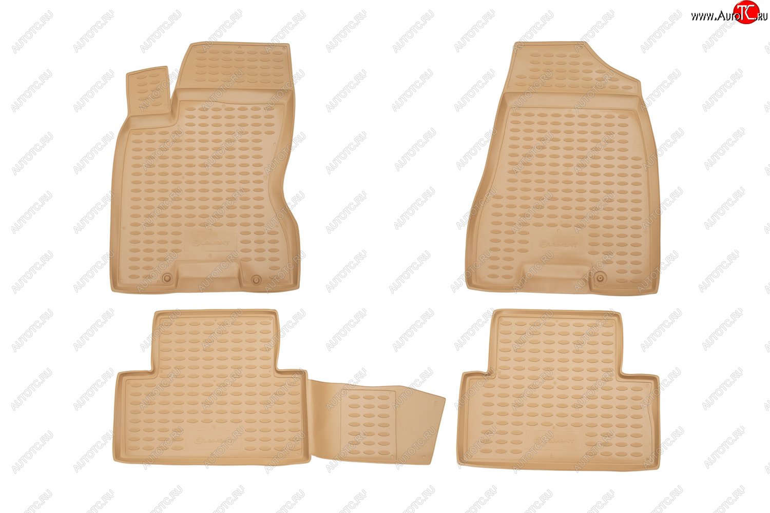 4 299 р. Комплект 3D ковриков салона Element (полиуретан)  Nissan X-trail  2 T31 (2007-2015) (Бежевые)