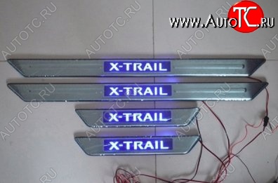 5 349 р. Накладки на порожки автомобиля СТ  Nissan X-trail  2 T31 (2007-2011)
