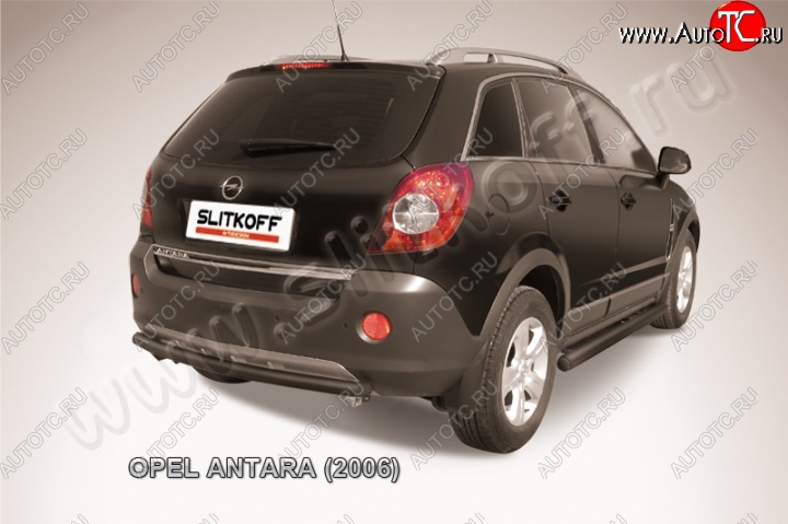 7 699 р. Защита задняя Slitkoff  Opel Antara (2006-2010) (Цвет: серебристый)