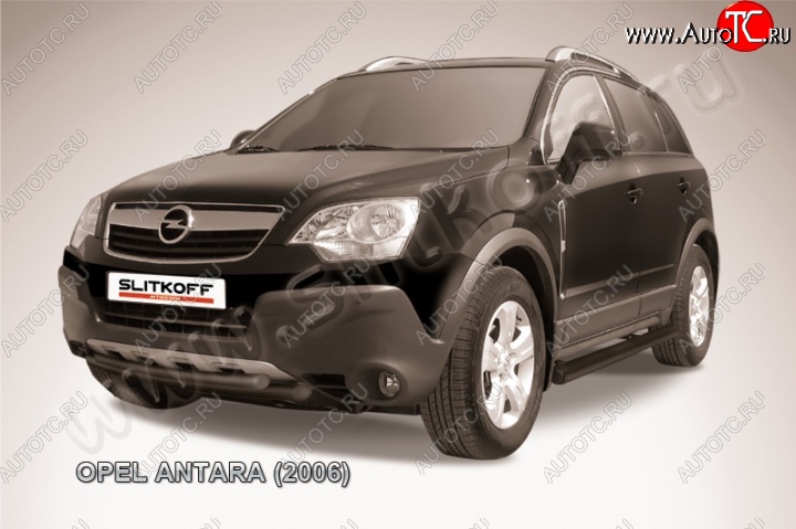 7 999 р. Защита переднего бампера d57+d57 двойная  Opel Antara (2006-2010) (Цвет: серебристый)