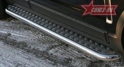 15 524 р. Защита порогов с листом Souz-96 (d60).  Opel Antara (2006-2010). Увеличить фотографию 1