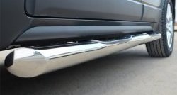 18 799 р. Защита порогов с пластиковыми вставками для ног из круглой трубы диаметром 76 мм Russtal  Opel Antara (2010-2015) (Защита порогов с со скосами на торцах (вариант 1)). Увеличить фотографию 3