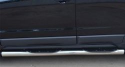 18 799 р. Защита порогов с пластиковыми вставками для ног из круглой трубы диаметром 76 мм Russtal  Opel Antara (2010-2015) (Защита порогов с со скосами на торцах (вариант 1)). Увеличить фотографию 5