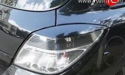 1 899 р. Комплект ресничек Rieger на фонари  Opel Astra  H GTC (2004-2009) (Неокрашенные). Увеличить фотографию 1