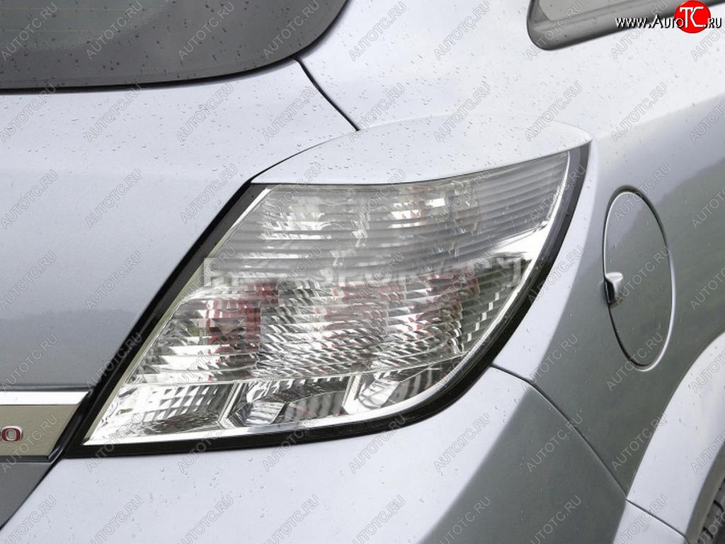 999 р. Реснички на фонари Tuning-Sport  Opel Astra  H GTC (2004-2009) (Неокрашенные)