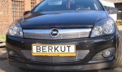 5 199 р. Декоративная вставка воздухозаборника Berkut Opel Astra H хэтчбек 5дв дорестайлинг (2004-2007). Увеличить фотографию 1