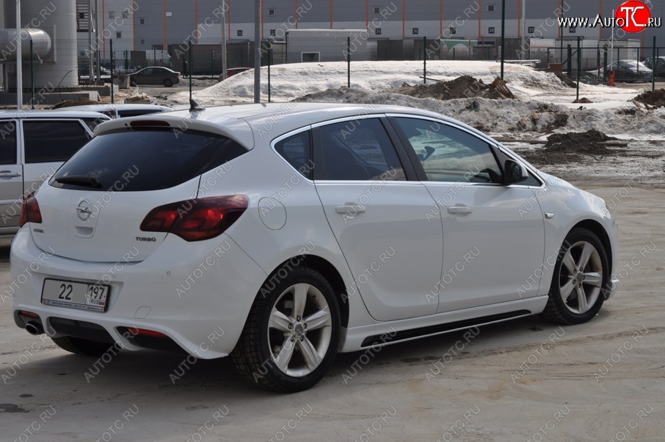 5 499 р. Пороги накладки RIEGER  Opel Astra  J (2009-2017) (Неокрашенные)