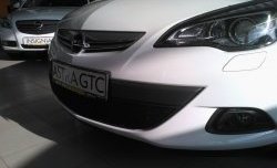 1 469 р. Сетка на бампер GTC Russtal (черная)  Opel Astra  J (2009-2012). Увеличить фотографию 3