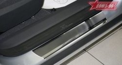 Накладки на внутренние пороги Souz-96 Opel Astra J хэтчбек 5 дв. дорестайлинг (2009-2012)