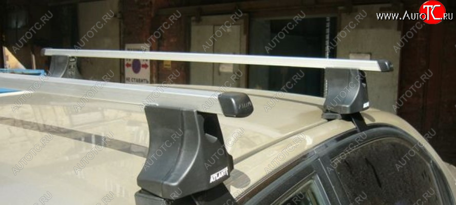6 899 р. Багажник в сборе Атлант (тип опор B в обхват дверного проема) Opel Corsa C (2000-2006) (Прямоугольные поперечины)