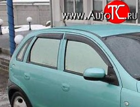 999 р. Комплект дефлекторов окон (ветровиков) 4 шт. (5 дверей) Russtal Opel Corsa C (2000-2006)