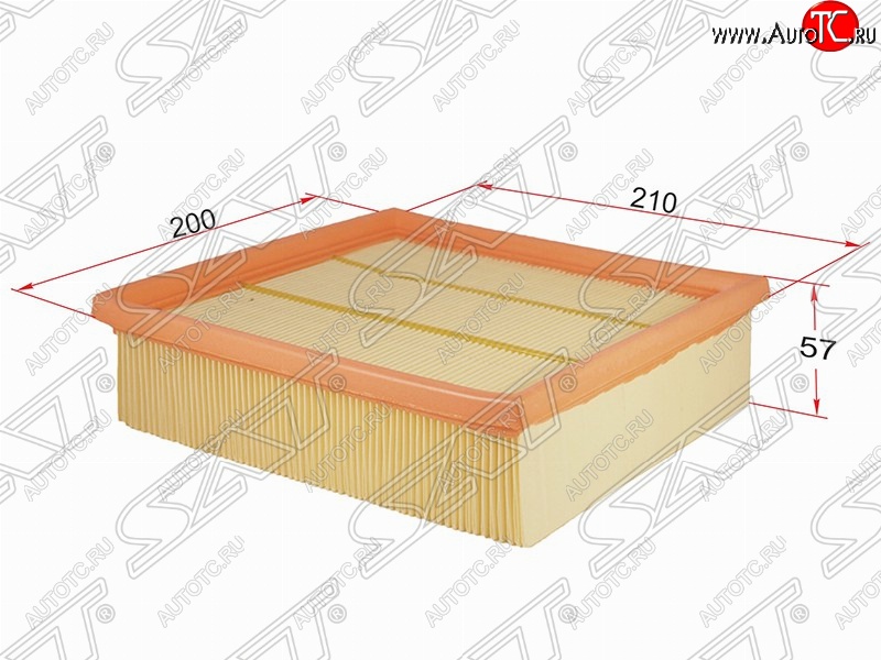 289 р. Фильтр воздушный двигателя (1.0, 1.2, 1.4) SAT (200х210х57 mm)  Opel Corsa  D (2006-2014)