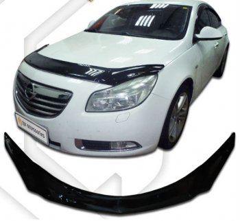 2 799 р. Дефлектор капота CA-Plastic  Opel Insignia  A (2008-2013) (Classic черный, Без надписи). Увеличить фотографию 1