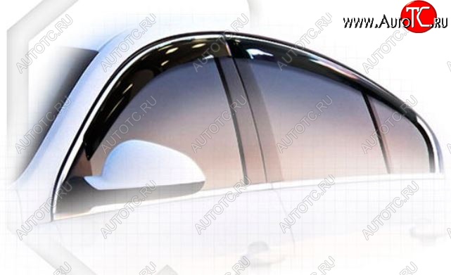 2 169 р. Дефлектора окон CA-Plastiс  Opel Insignia  A (2008-2013) (Classic полупрозрачный, Без хром.молдинга)
