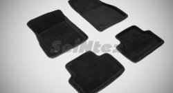 4 999 р. Износостойкие коврики в салон SeiNtex Premium 3D 4 шт. (ворсовые, черные) Opel Insignia A рестайлинг седан (2013-2017). Увеличить фотографию 1