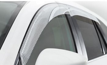2 499 р. Дефлектора окон CA-Plastic  Opel Meriva  B (2010-2013) (Серия Art белая, Без хром.молдинга). Увеличить фотографию 2