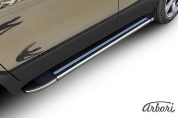 12 149 р. Порожки для ног Arbori Luxe Black Opel Mokka  дорестайлинг (2012-2016). Увеличить фотографию 2