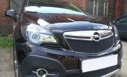 2 099 р. Нижняя сетка на бампер Russtal (черная)  Opel Mokka (2012-2016). Увеличить фотографию 4
