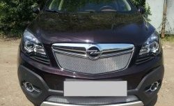 1 299 р. Нижняя сетка на бампер Russtal (хром)  Opel Mokka (2012-2016). Увеличить фотографию 2