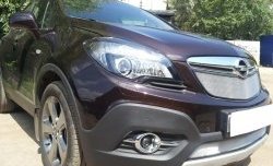 1 539 р. Нижняя сетка на бампер Russtal (хром) Opel Mokka  дорестайлинг (2012-2016). Увеличить фотографию 3