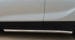 13 849 р. Защита порогов из круглой трубы диаметром 63 мм Russtal  Opel Mokka (2012-2016) (Защита порогов с со скосами на торцах (вариант 1)). Увеличить фотографию 1