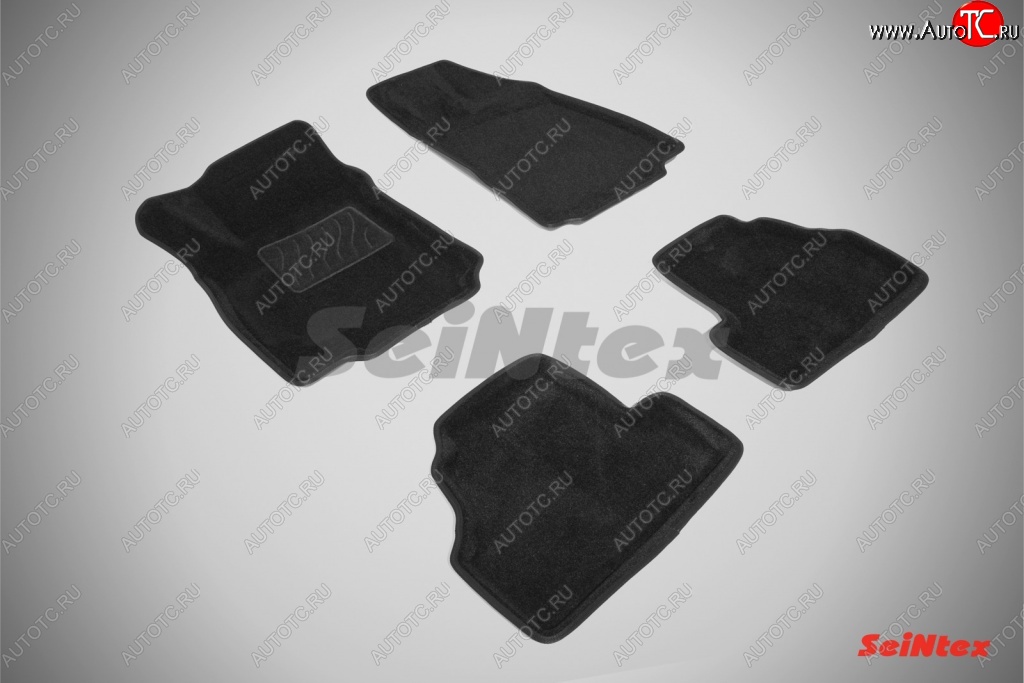 4 999 р. Износостойкие коврики в салон SeiNtex Premium 3D 4 шт. (ворсовые, черные)  Opel Mokka (2012-2016)