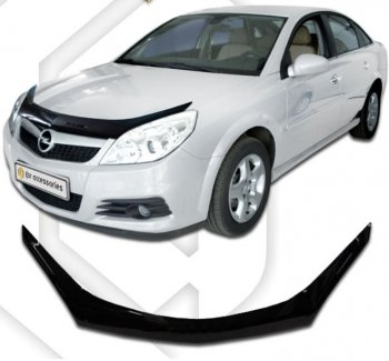 2 499 р. Дефлектор капота CA-Plastiс  Opel Vectra  C (2005-2008) (Classic черный, Без надписи). Увеличить фотографию 1