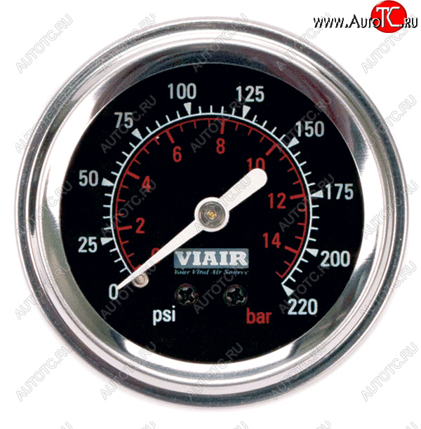 Манометр VIAIR 2 220 PSI, с подсветкой, черный 1 90090