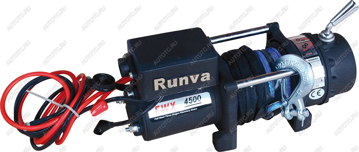 Лебёдка электрическая 12V Runva 4500 lbs 2040 кг (синтетический трос) ewx4500usr