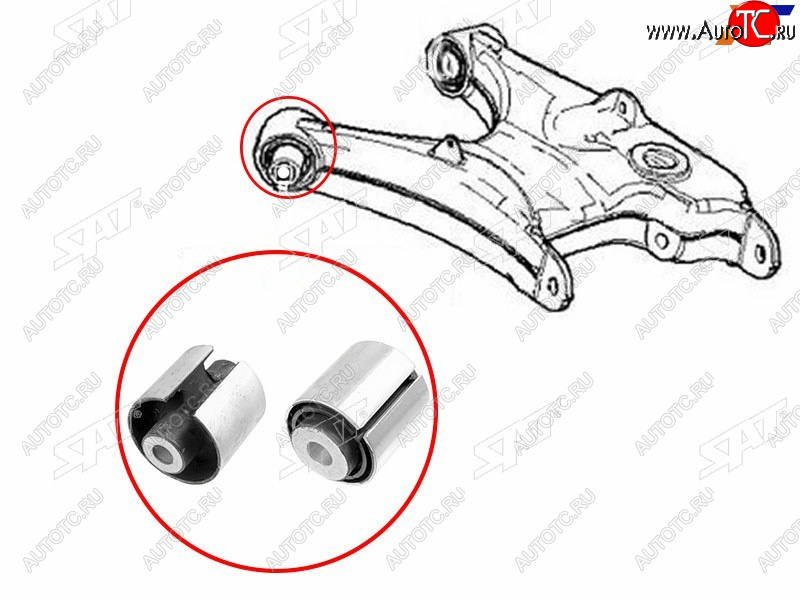 Сайлентблок заднего нижнего рычага BMW X5 E53 99-06BMW5 E6# 01-10BMW6 E6# 02-10 ST-33326770743B