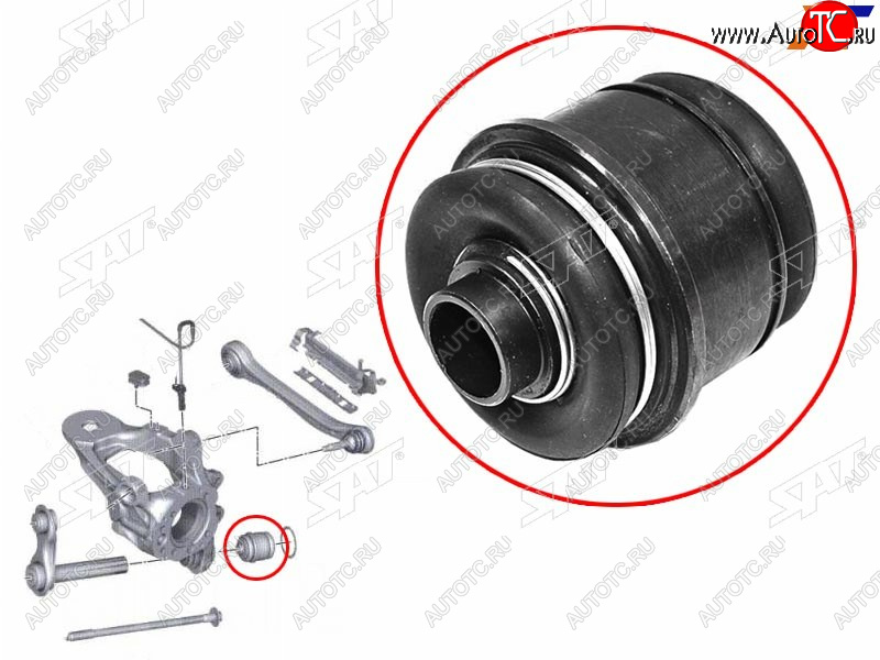 Сайлентблок задней цапфы плавающий BMW X5 06-X6 07- ST-33326770985