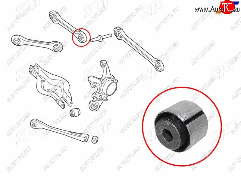 Сайлентблок задней верхней поперечной тяги BMW 1 F2# 10-BMW2 F22 12-BMW3 F3# 11-BMW4 F3# 12- ST-33326792544B