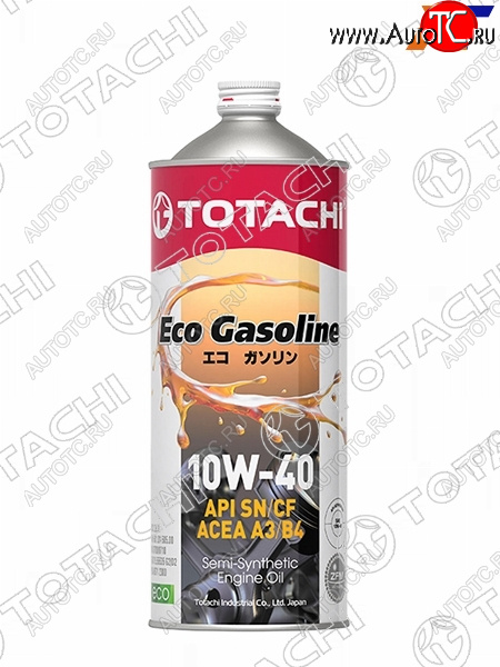 Масло моторное полусинтетическое TOTACHI Eco Gasoline 10W-40 SNCF, A3B4 1л 10901