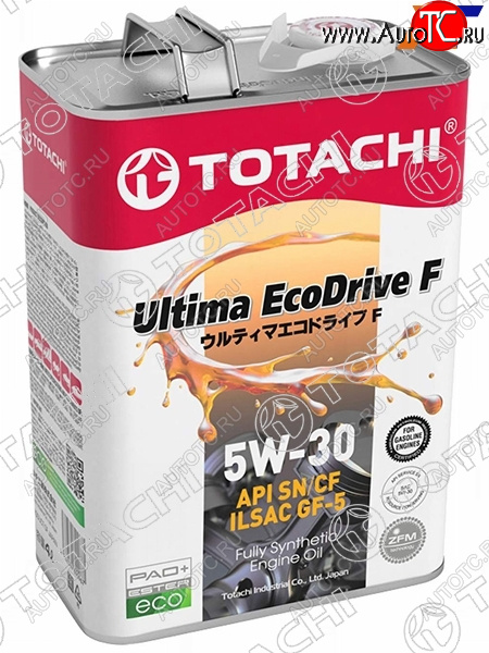 Масло моторное синтетическое TOTACHI Ultima Ecodrive F 5W-30 SN/CF, A5/B5, GF-5 4л TOTACHI 12204 12204