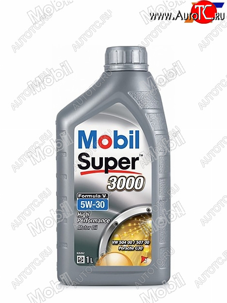 Масло моторное синтетическое MOBIL Super 3000 Formula V 5W-30, SN, C2, C3 1л                         153454